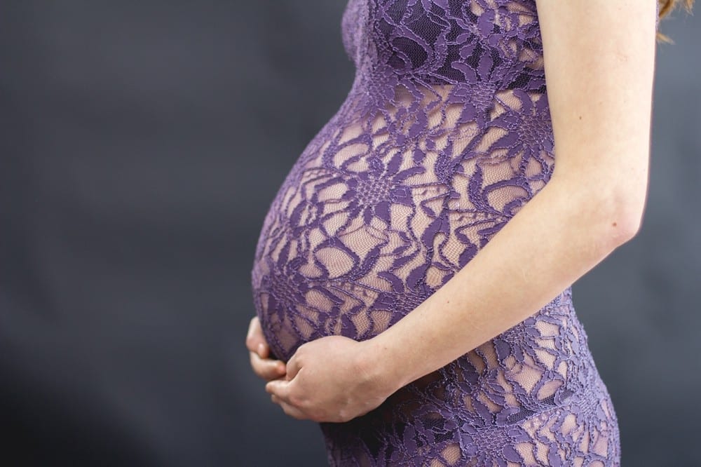 Femme enceinte robe violette by Mademoiselle M